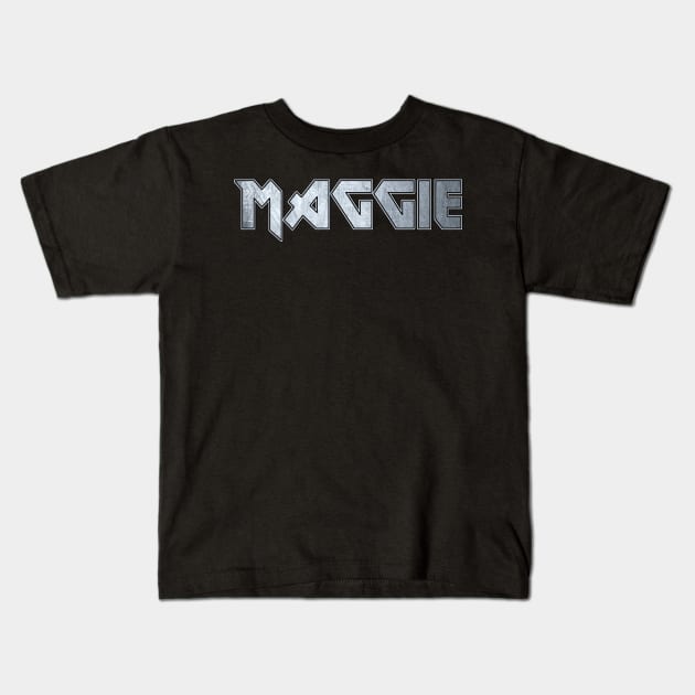 Heavy metal Maggie Kids T-Shirt by KubikoBakhar